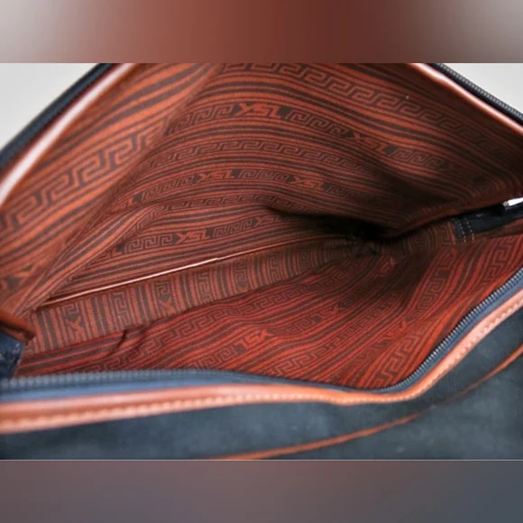 Yves Saint Laurent Black & Brown Travel Duffle Bag - Picture 7 of 11